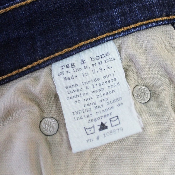 Rag & Bone High Rise Skinny Jeans NWOT - Picture 7 of 7